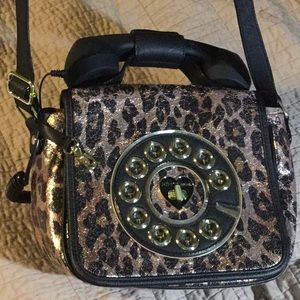 Leopard Print Betsey Johnson Phone Bag